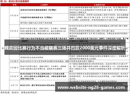 魏震因比赛行为不当被禁赛三场并罚款2000美元事件深度解析
